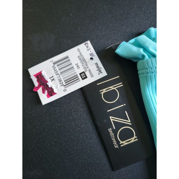 Women's l biza Swimwear High Waisted Bottom W/Princess Seam Ruffle Size 1X - Picture 4 of 5